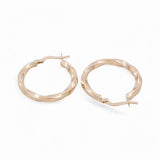 14K Yellow Gold Medium Hoop Earrings - Miral Jewelry