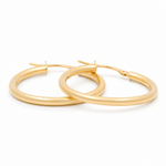 14K Yellow Gold Medium Hoop Earrings - Miral Jewelry