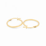 14K Yellow Gold Medium Hoop Earrings - Miral Jewelry