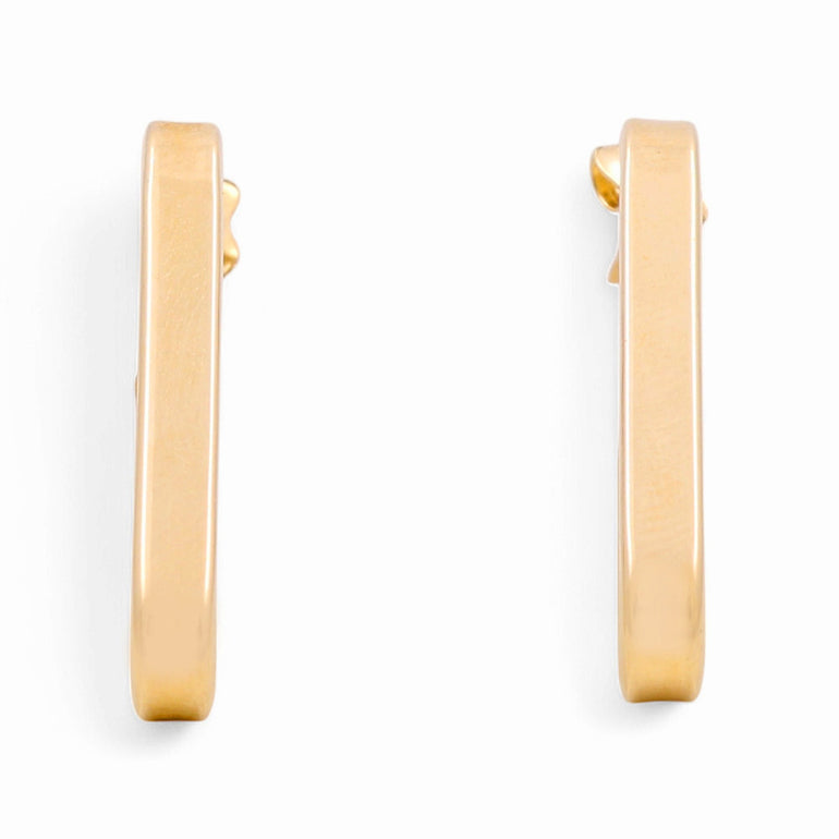 14K Yellow Gold Medium Hoop Earrings - Miral Jewelry