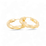 14K Yellow Gold Medium Hoop Earrings - Miral Jewelry