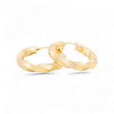 14K Yellow Gold Medium Hoop Earrings - Miral Jewelry