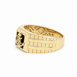 14K Yellow Gold Men's Anchor & Ship Wheel Onyx Ring – 4.7 g - Miral Jewelry
