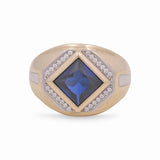 14K Yellow Gold Men's Contemporary Fashion Ring - Miral Jewelry