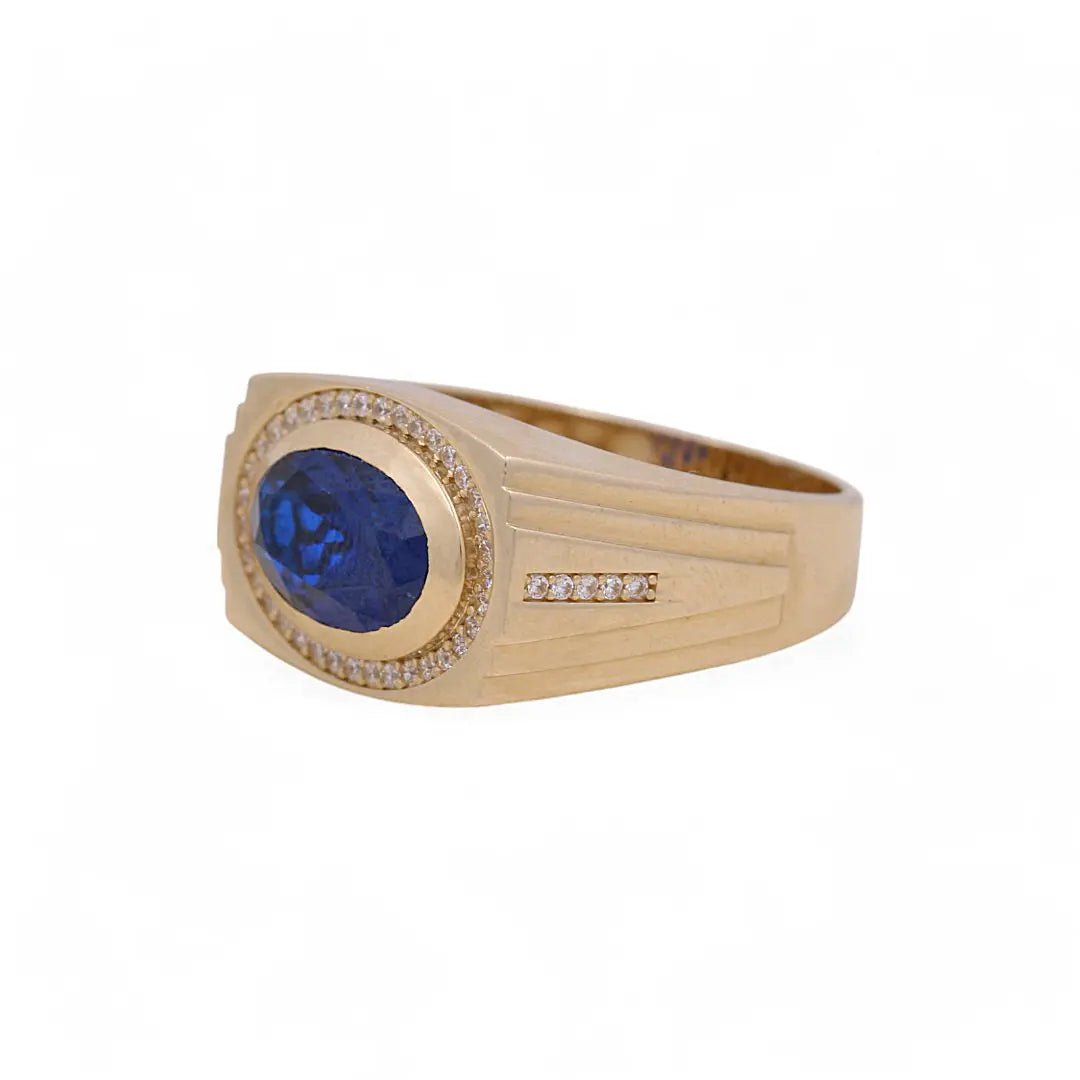 14K Yellow Gold Men's Fashion Ring - Miral Jewelry