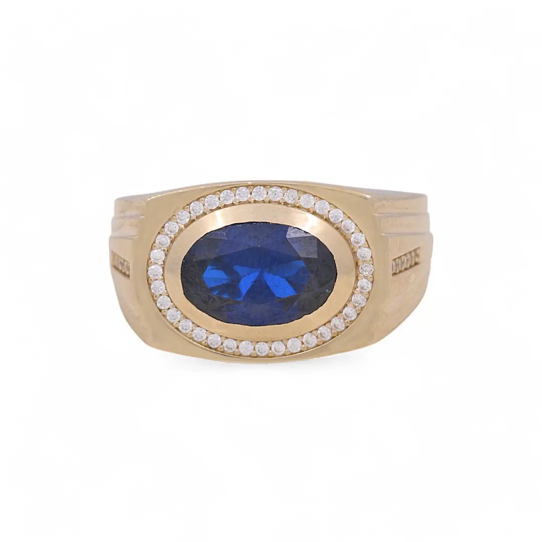 14K Yellow Gold Men's Fashion Ring - Miral Jewelry