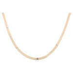 14K Yellow Gold Mesh with Hearts Women's Necklace 18" - Miral Jewelry