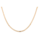 14K Yellow Gold Mesh with Hearts Women's Necklace 18" - Miral Jewelry