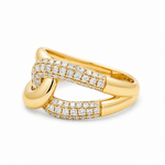 14K Yellow Gold Modern Diamond Fashion Ring - Miral Jewelry