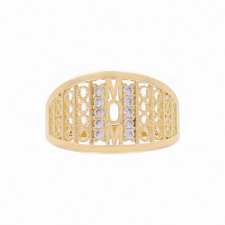 14K Yellow Gold Mom Fashion Women's Ring - Miral Jewelry
