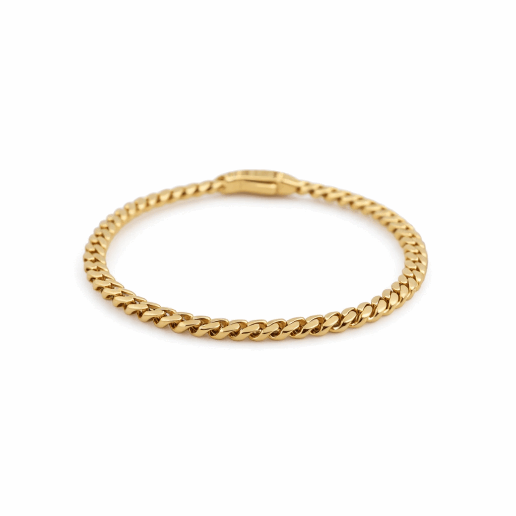 14K Yellow Gold Monaco Anklet Bracelet - Miral Jewelry