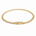 14K Yellow Gold Monaco Anklet Bracelet - Miral Jewelry
