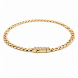 14K Yellow Gold Monaco Anklet Bracelet - Miral Jewelry