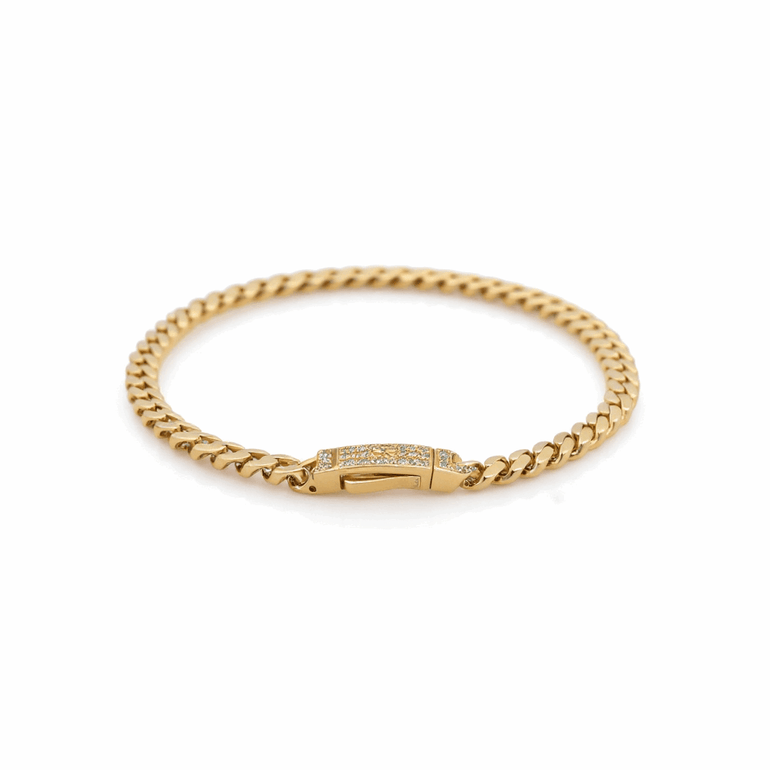 14K Yellow Gold Monaco Anklet Bracelet - Miral Jewelry