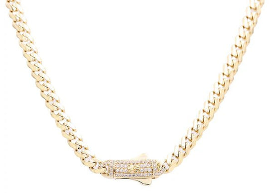 14K Yellow Gold Monaco Chain 16" - Miral Jewelry