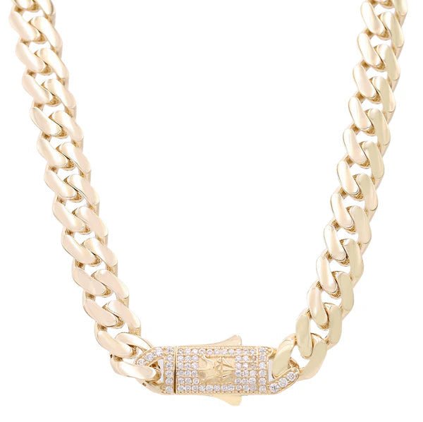 14K Yellow Gold Monaco Chain 16" - Miral Jewelry
