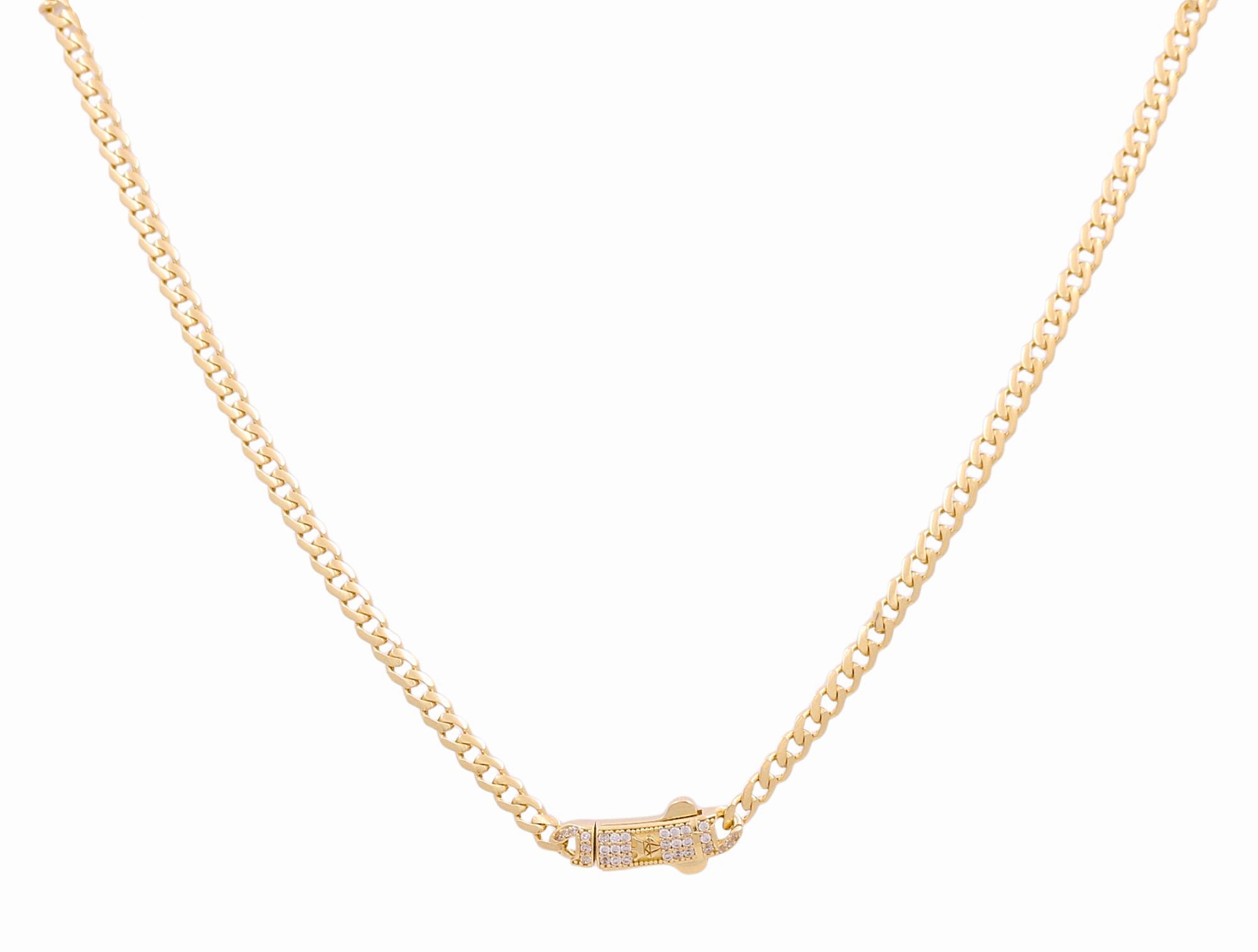 14K Yellow Gold Monaco Chain 16" - Miral Jewelry