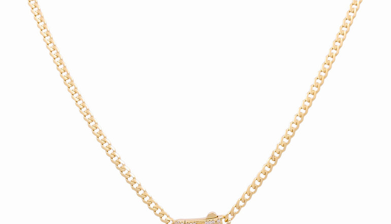 14K Yellow Gold Monaco Chain 16" - Miral Jewelry