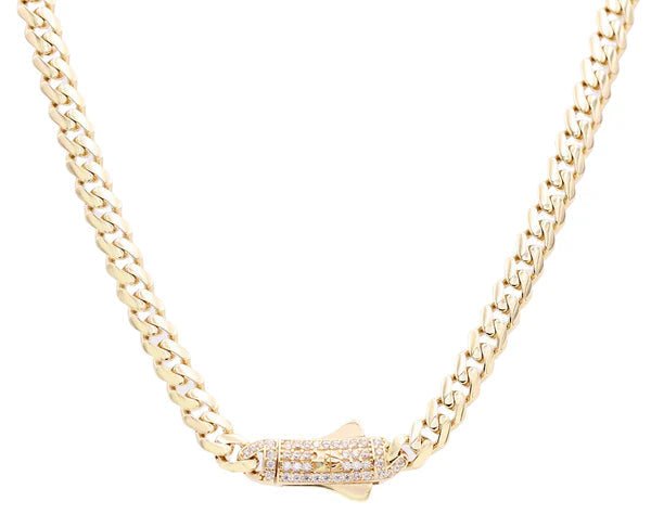 14K Yellow Gold Monaco Chain 16" - Miral Jewelry