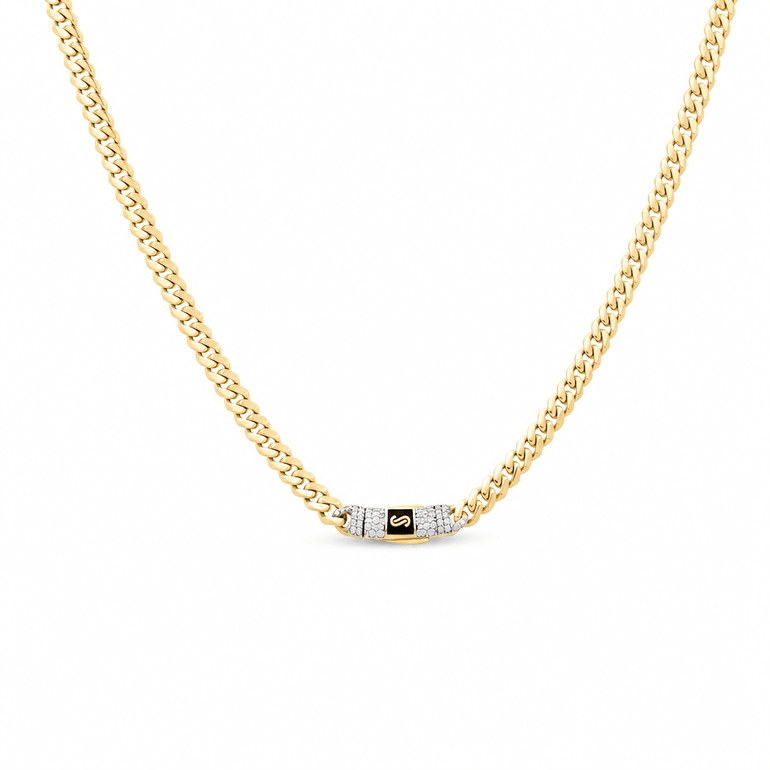 14K Yellow Gold Monaco Chain 16" - Miral Jewelry