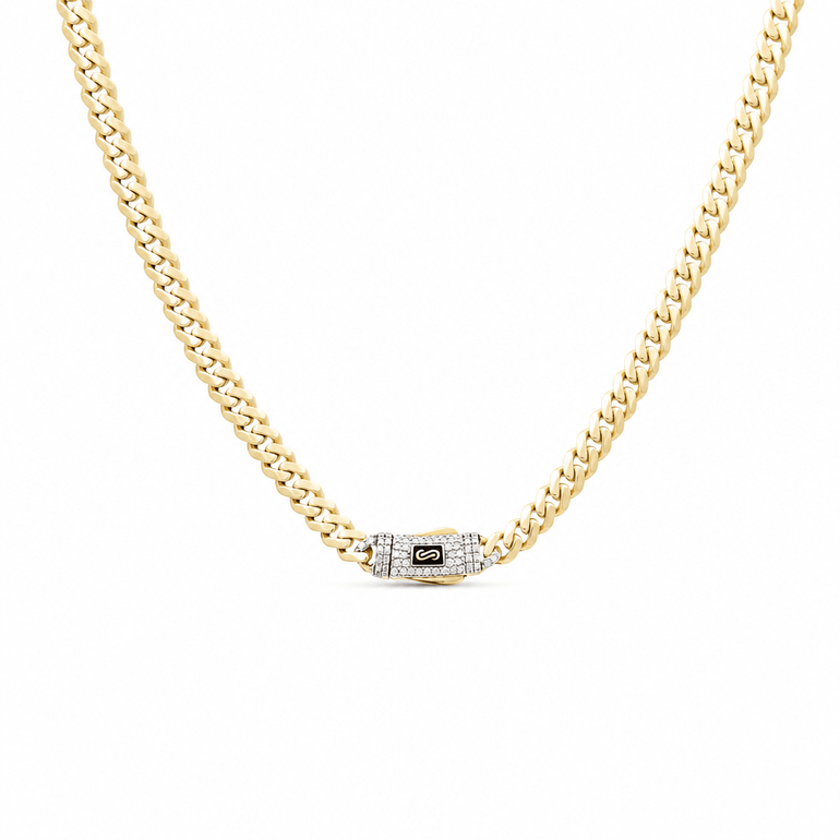 14K Yellow Gold Monaco Chain 18" - Miral Jewelry