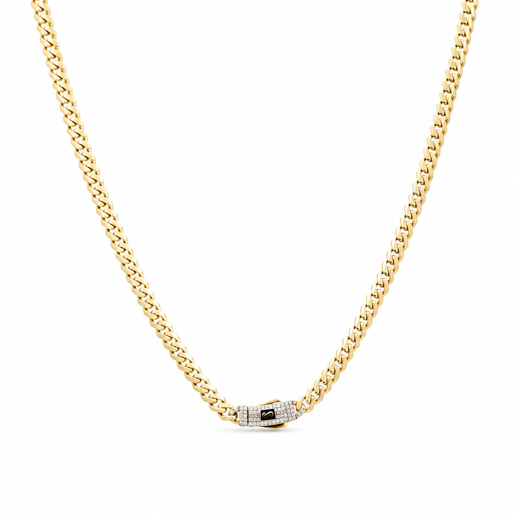 14K Yellow Gold Monaco Chain 20" - Miral Jewelry
