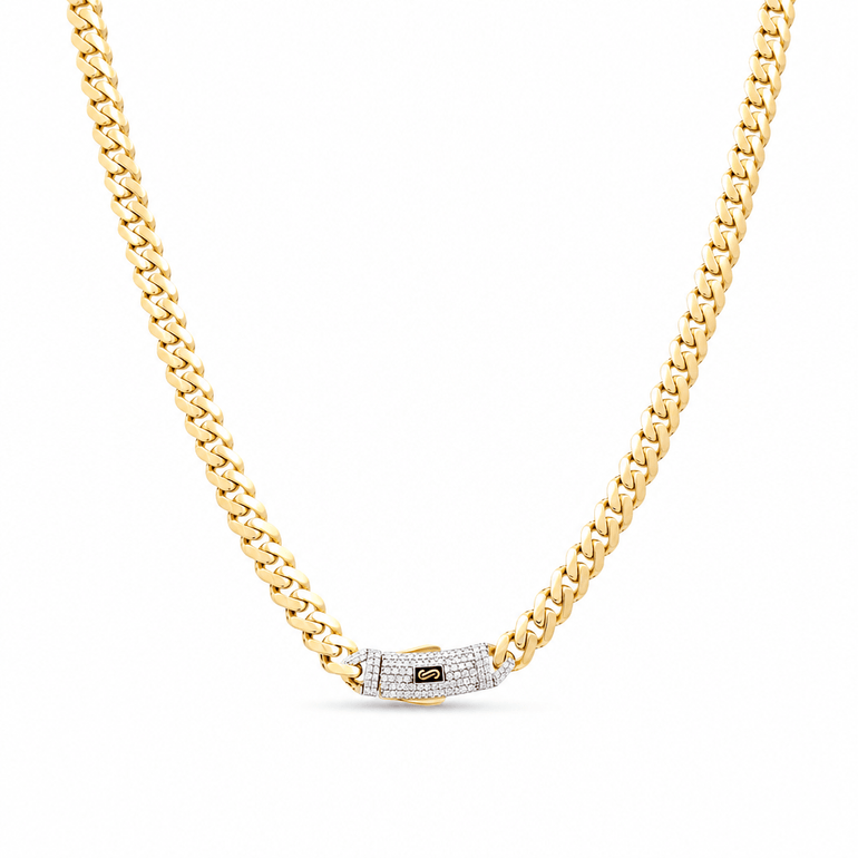 14K Yellow Gold Monaco Chain 20" - Miral Jewelry