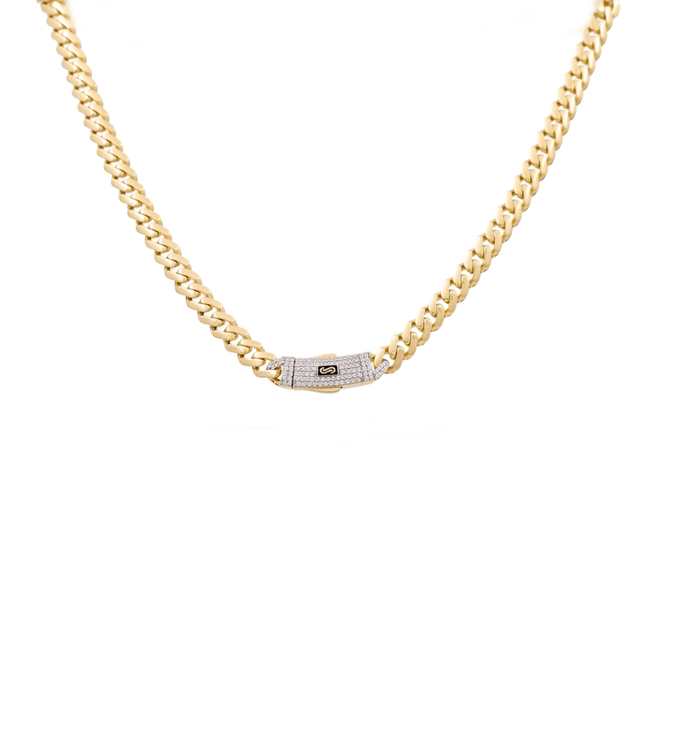 14K Yellow Gold Monaco Chain 20" - Miral Jewelry