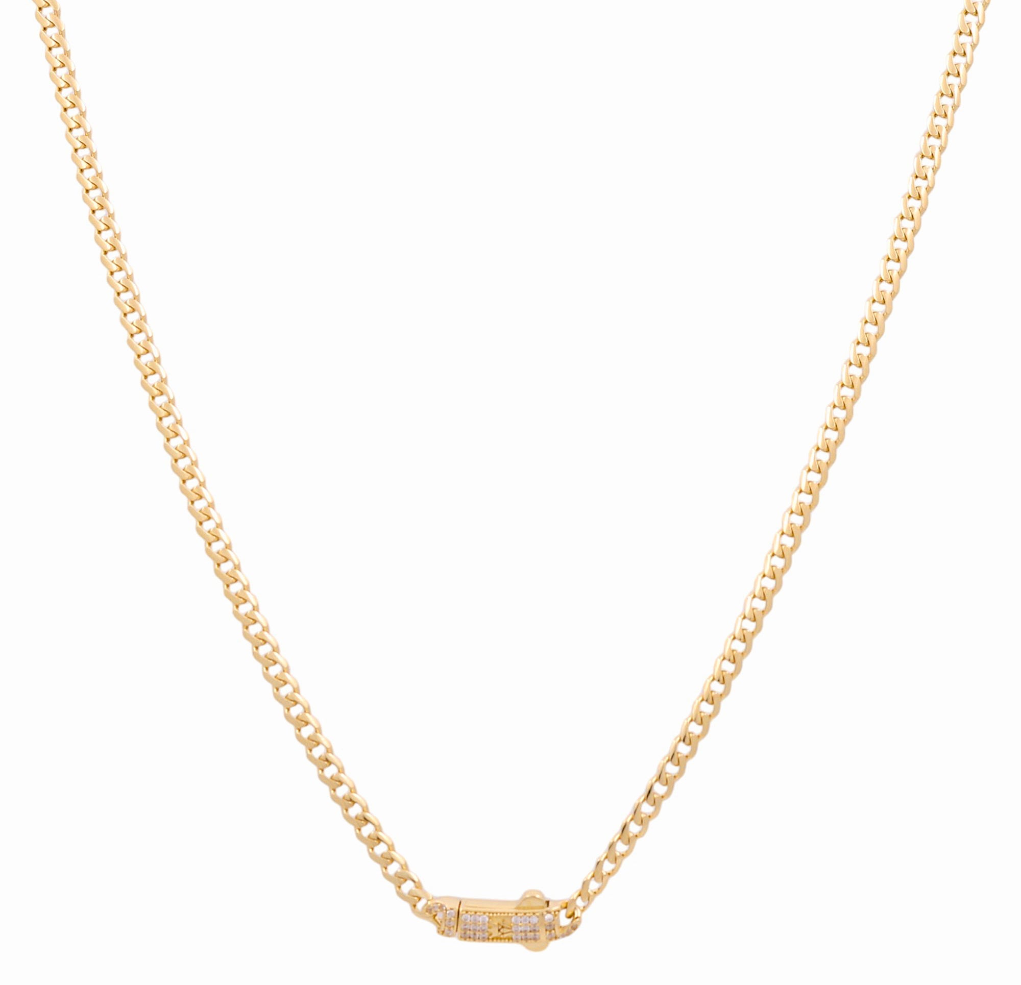 14K Yellow Gold Monaco Chain 20" - Miral Jewelry