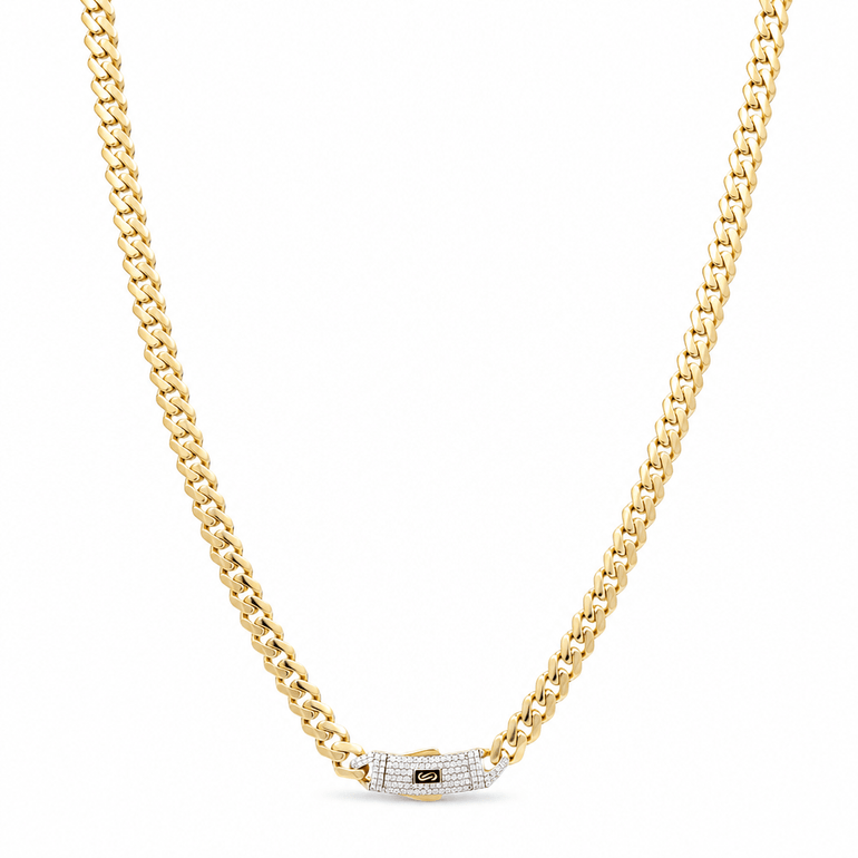 14K Yellow Gold Monaco Chain 24" - Miral Jewelry