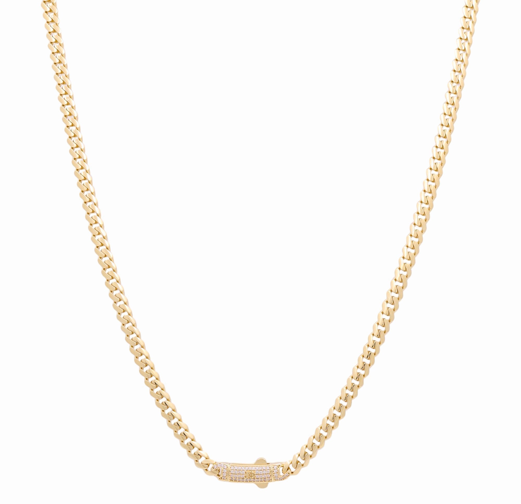 14K Yellow Gold Monaco Chain 24 - Miral Jewelry