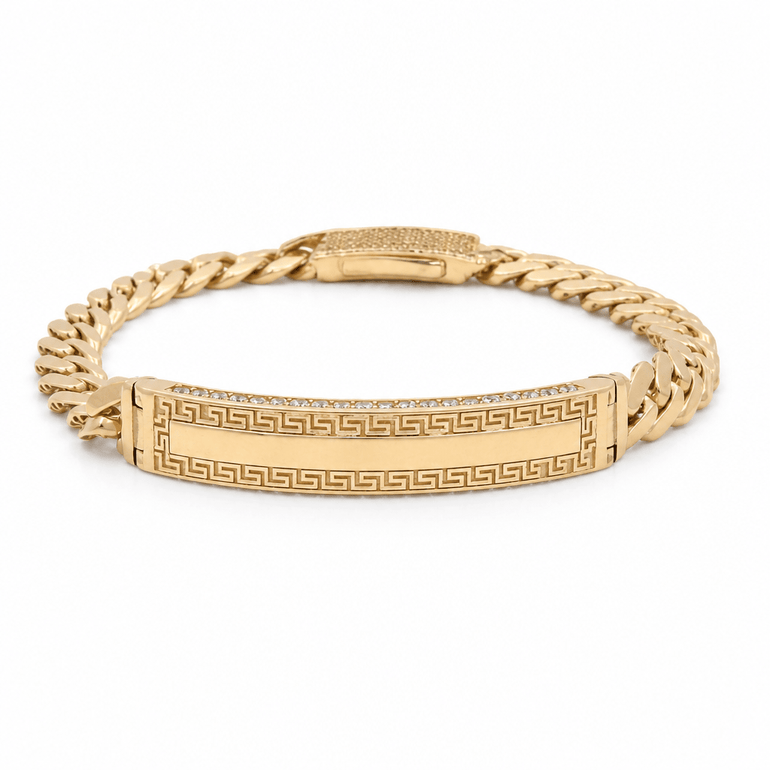 14K Yellow Gold Monaco Id Bracelet - Miral Jewelry