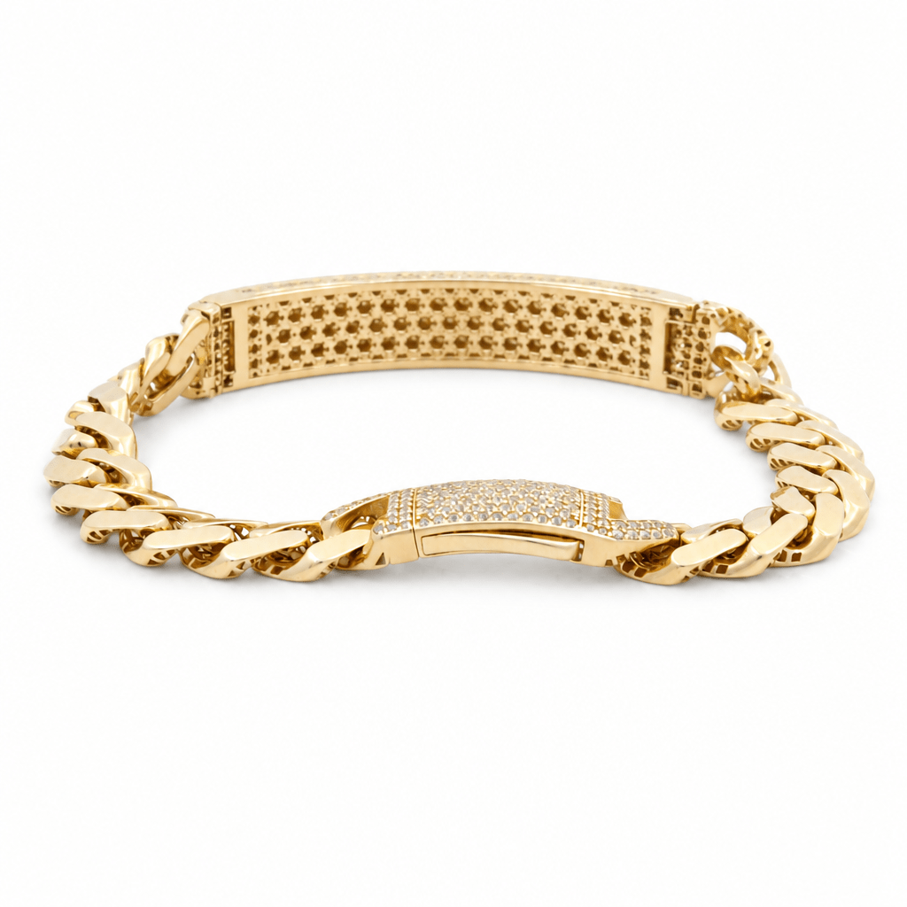 14K Yellow Gold Monaco Id Bracelet - Miral Jewelry