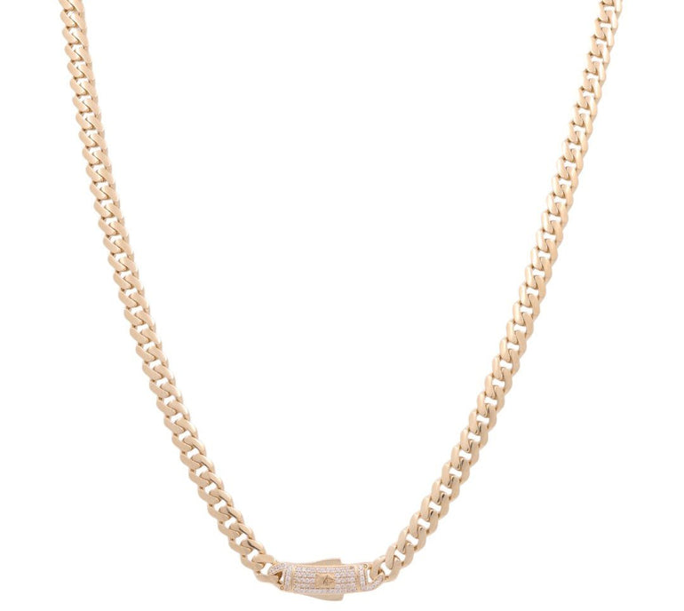 14K Yellow Gold Monaco Men's Chain 22" - Miral Jewelry
