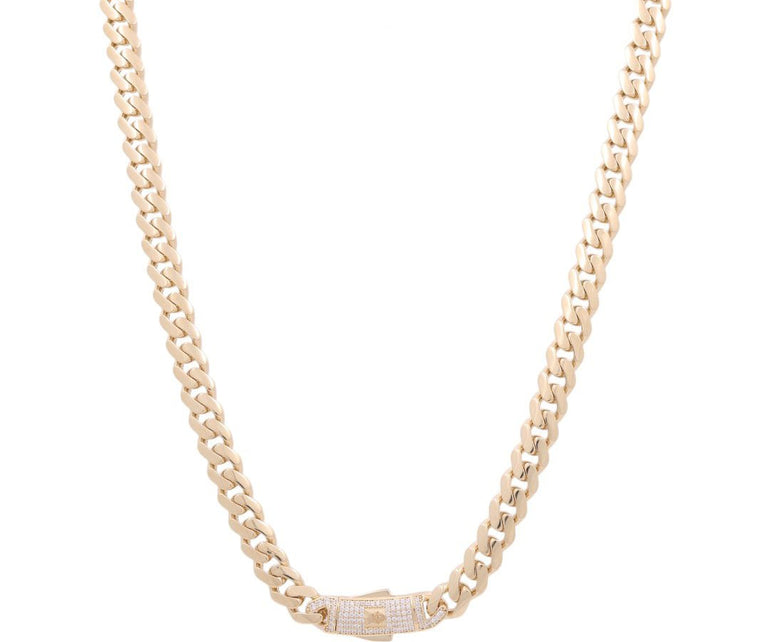 14K Yellow Gold Monaco Men's Chain 22" - Miral Jewelry