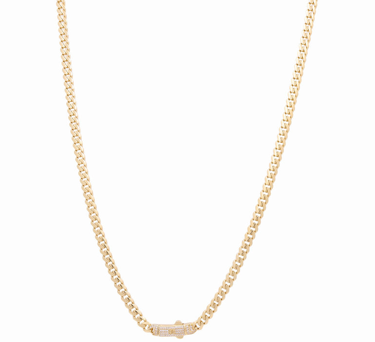 14K Yellow Gold Monaco Men's Chain 22" - Miral Jewelry