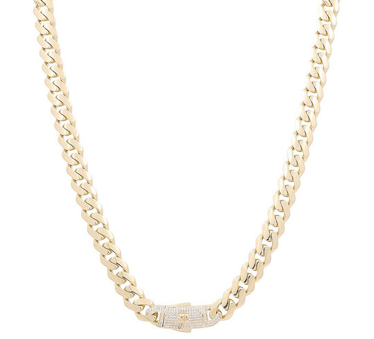 14K Yellow Gold Monaco Men's Chain 24" - Miral Jewelry