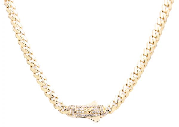 14K Yellow Gold Monaco Women's Chain 16" - Miral Jewelry