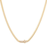14K Yellow Gold Monaco Women's Chain 18" - Miral Jewelry