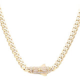 14K Yellow Gold Monaco Women's Chain 18" - Miral Jewelry