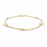 14K Yellow Gold Mop Bracelet Women's - Miral Jewelry