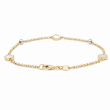 14K Yellow Gold Mop Flower Bracelet Women's - Miral Jewelry