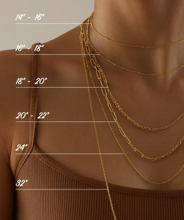 14k Yellow Gold Nail Diamond Necklace 18" with 0.18Tw Round Diamonds - Miral Jewelry