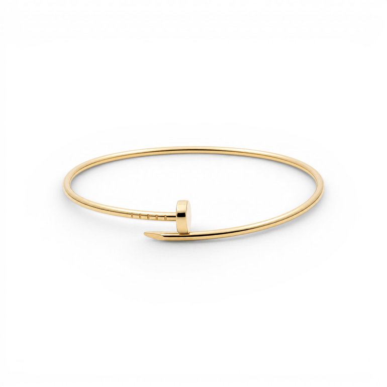 14K yellow Gold Nail Fashion Ring and 10K Bracelet - Miral Jewelry