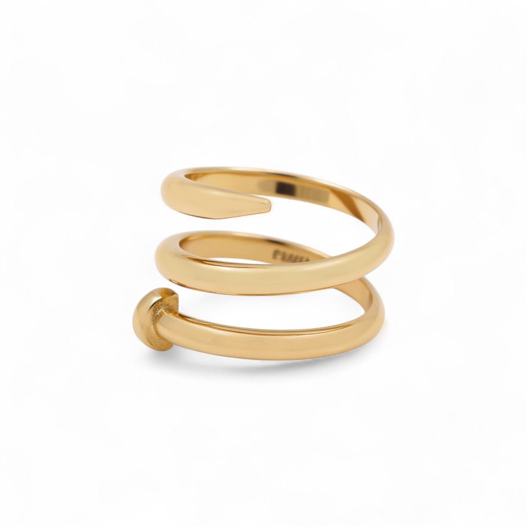 14K Yellow Gold Nail Fashion Women's Ring - Miral Jewelry