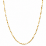 14K Yellow Gold Open Link Chain 24" - Miral Jewelry