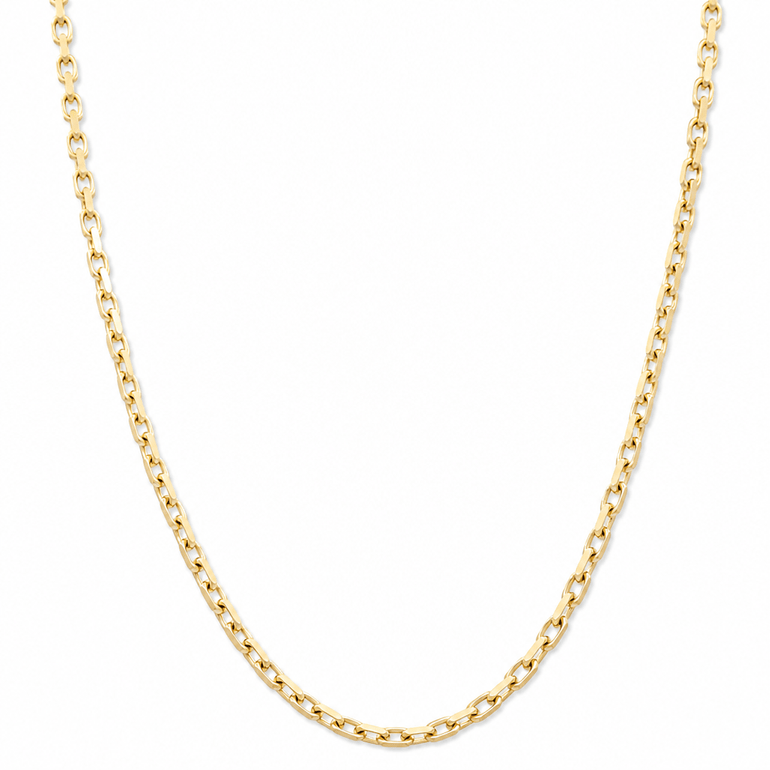 14K Yellow Gold Open Link Chain 24" - Miral Jewelry