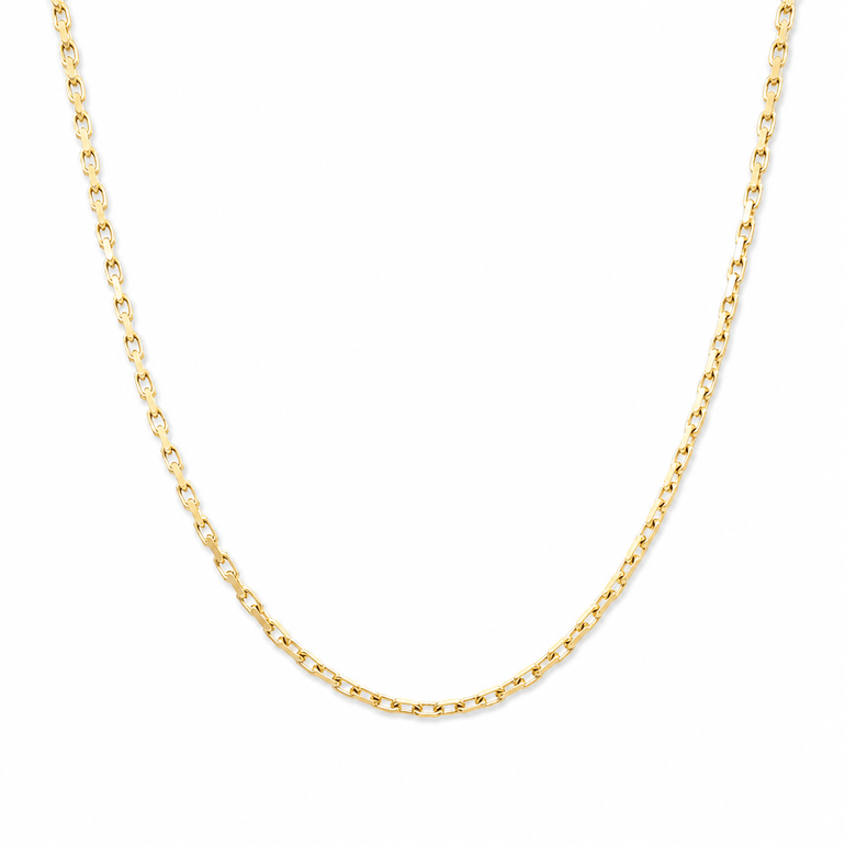 14K Yellow Gold Open Link Chain 24" - Miral Jewelry