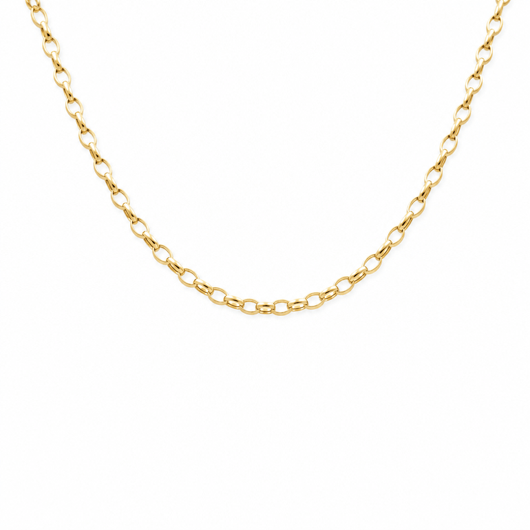 14k Yellow Gold Open Link Necklaces 16" - Miral Jewelry