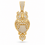14K Yellow Gold Own Wit CZ Pendant - Miral Jewelry